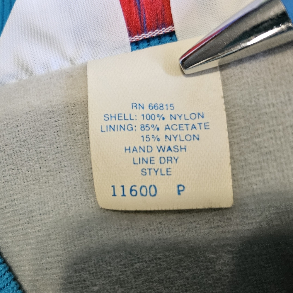 Chevy West Ark made in the USA, Vintage, 80s, Teal Satin Snap Up Jacket, Unisex - Picture 5 of 9